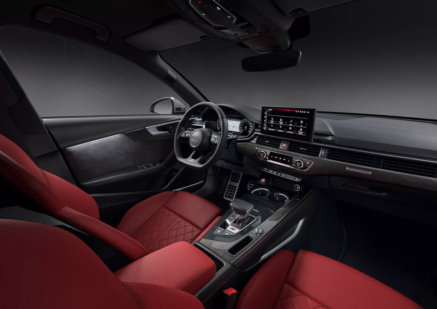 Фото салона спереди Audi S4  V (B9) Рестайлинг 2019 -  2024 
                                            