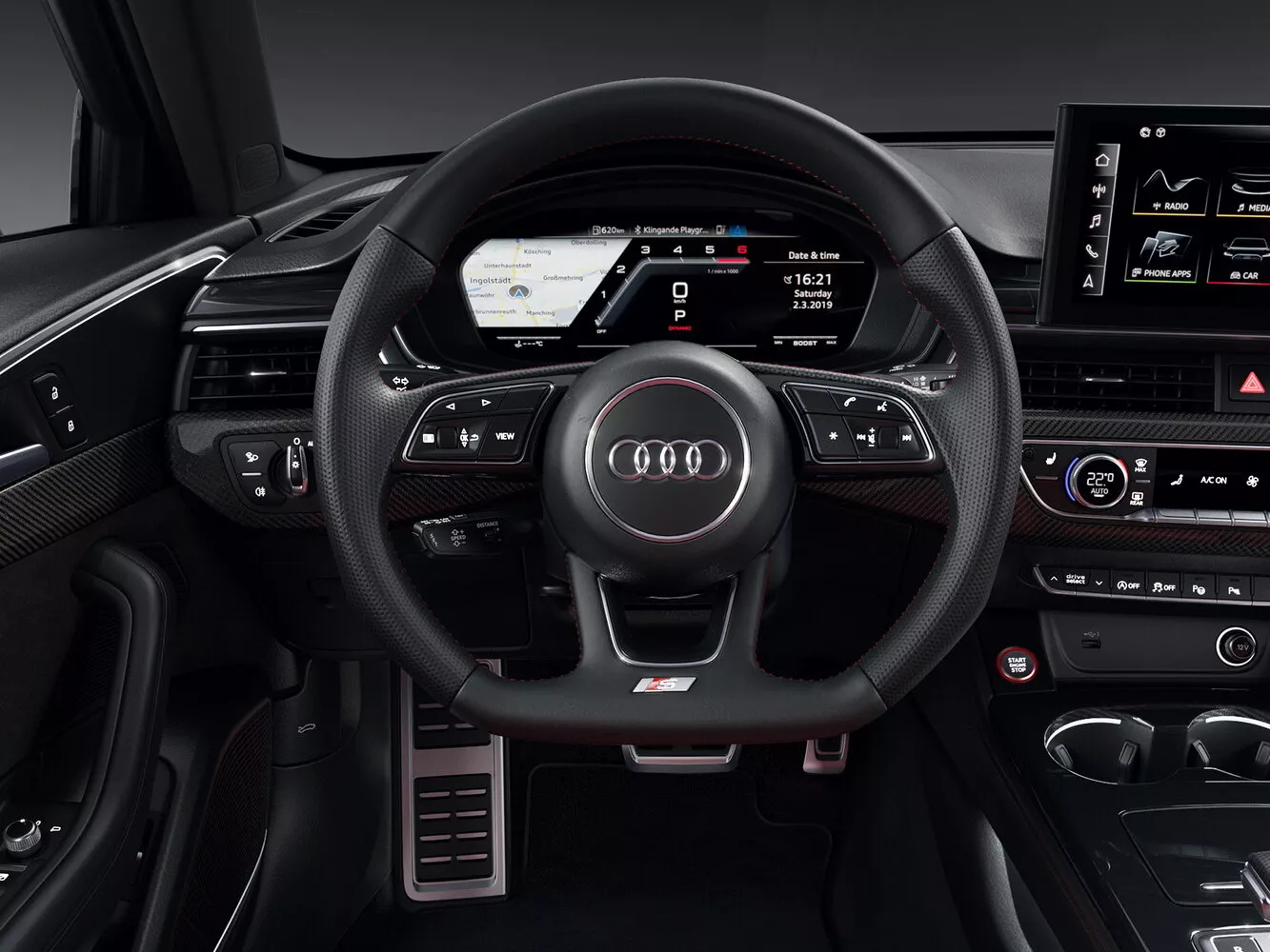 Фото рулевого колеса Audi S4  V (B9) Рестайлинг 2019 -  2024 
                                            