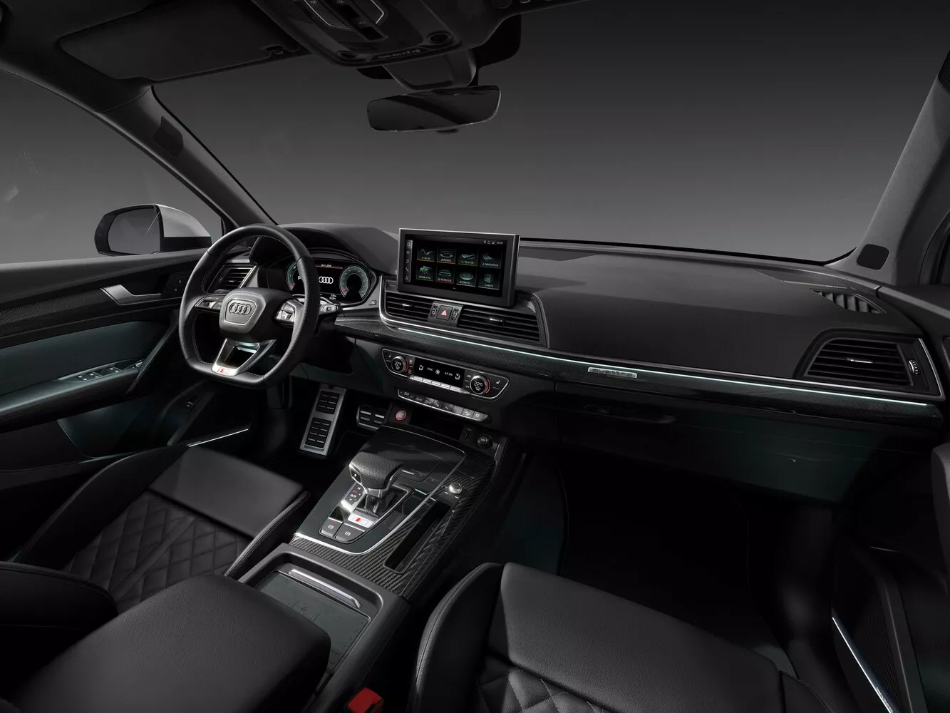Фото салона спереди Audi SQ5 Sportback  I (FY) 2020 -  2024 
                                            