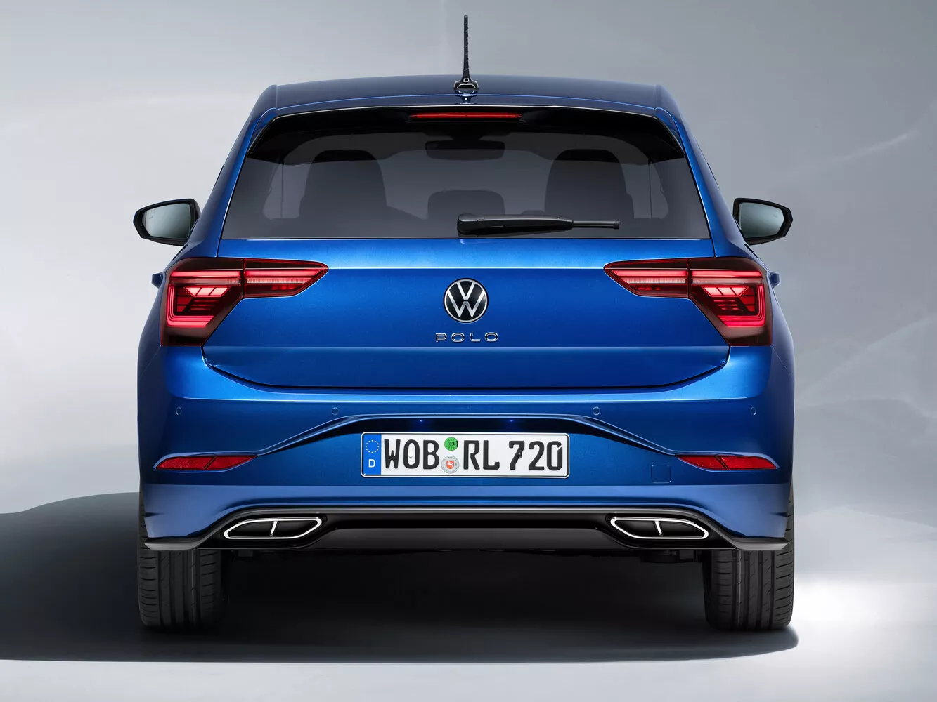 Фото сзади Volkswagen Polo  VI Рестайлинг (EU Market) 2021 -  2024 
                                            