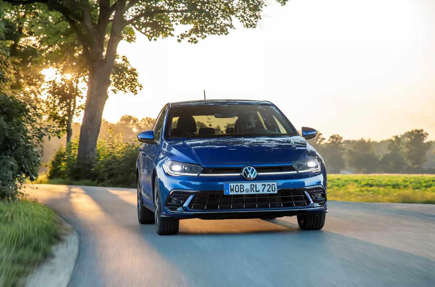 Фото спереди Volkswagen Polo  VI Рестайлинг (EU Market) 2021 -  2024 
                                            