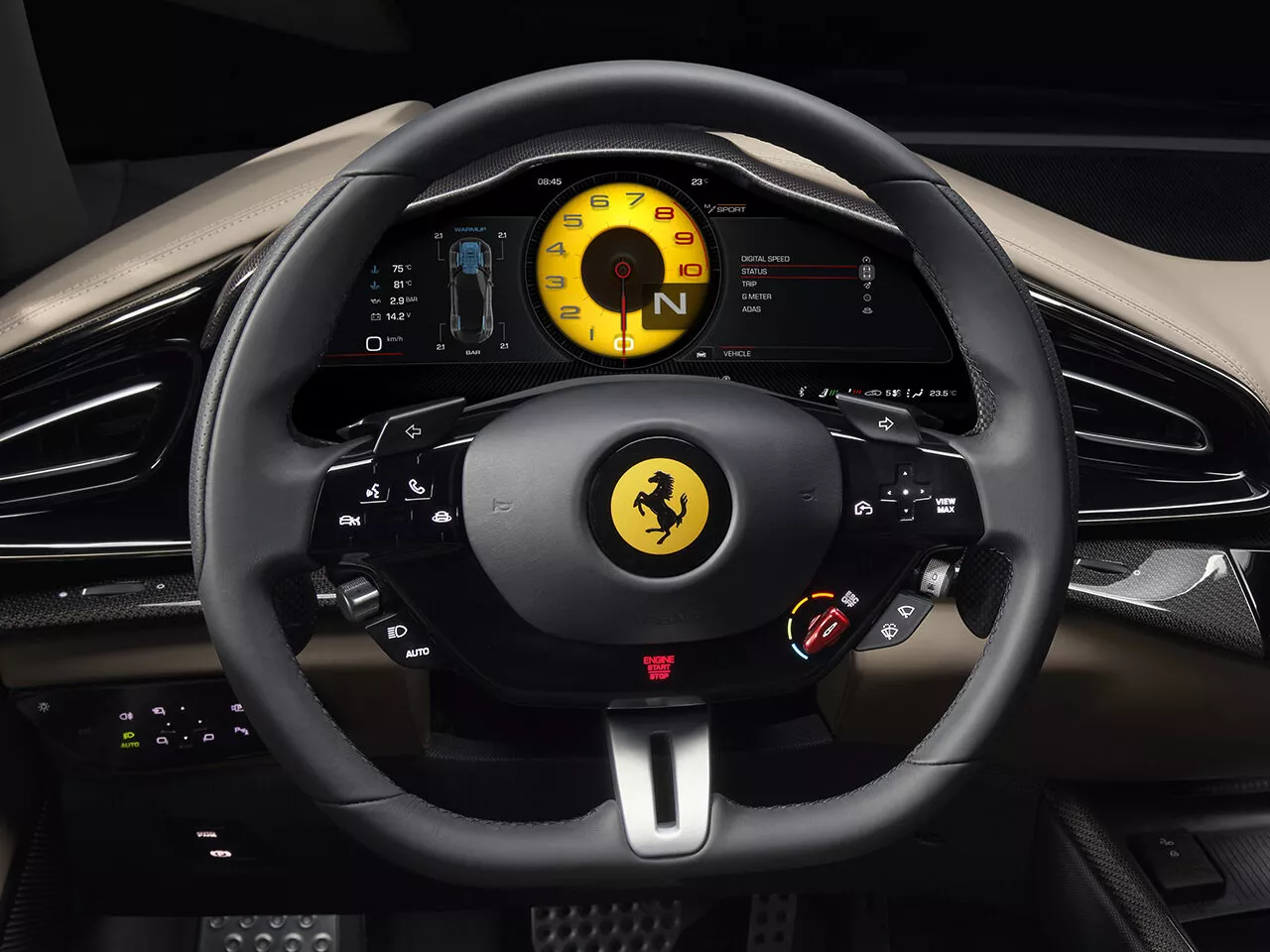Фото рулевого колеса Ferrari Purosangue   2022 -  2024 
                                            