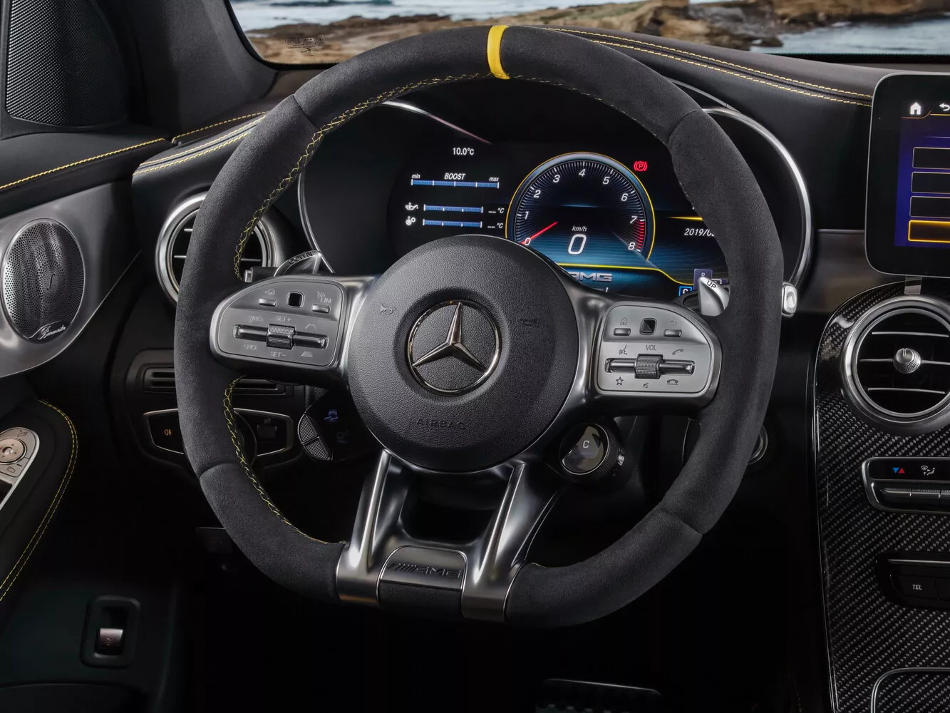 Фото рулевого колеса Mercedes-Benz GLC Coupe AMG  I (C253) Рестайлинг 2019 -  2024 
                                            