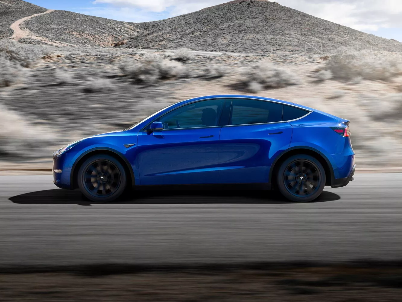 Фото сбоку Tesla Model Y  I 2020 -  2024 
                                            
