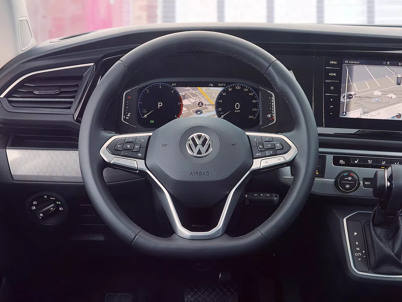 Фото рулевого колеса Volkswagen Multivan Long T6 Рестайлинг 2019 -  2024 
                                            