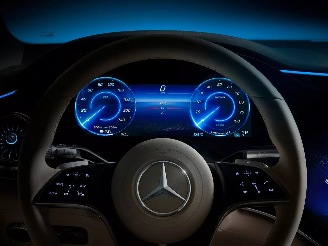 Фото приборной панели Mercedes-Benz EQS SUV   2022 -  2024 
                                            