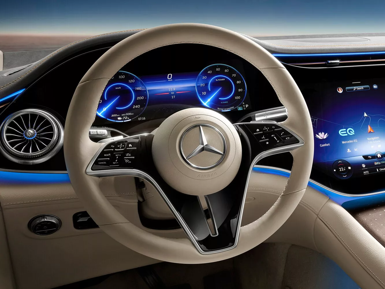 Фото рулевого колеса Mercedes-Benz EQS SUV   2022 -  2024 
                                            