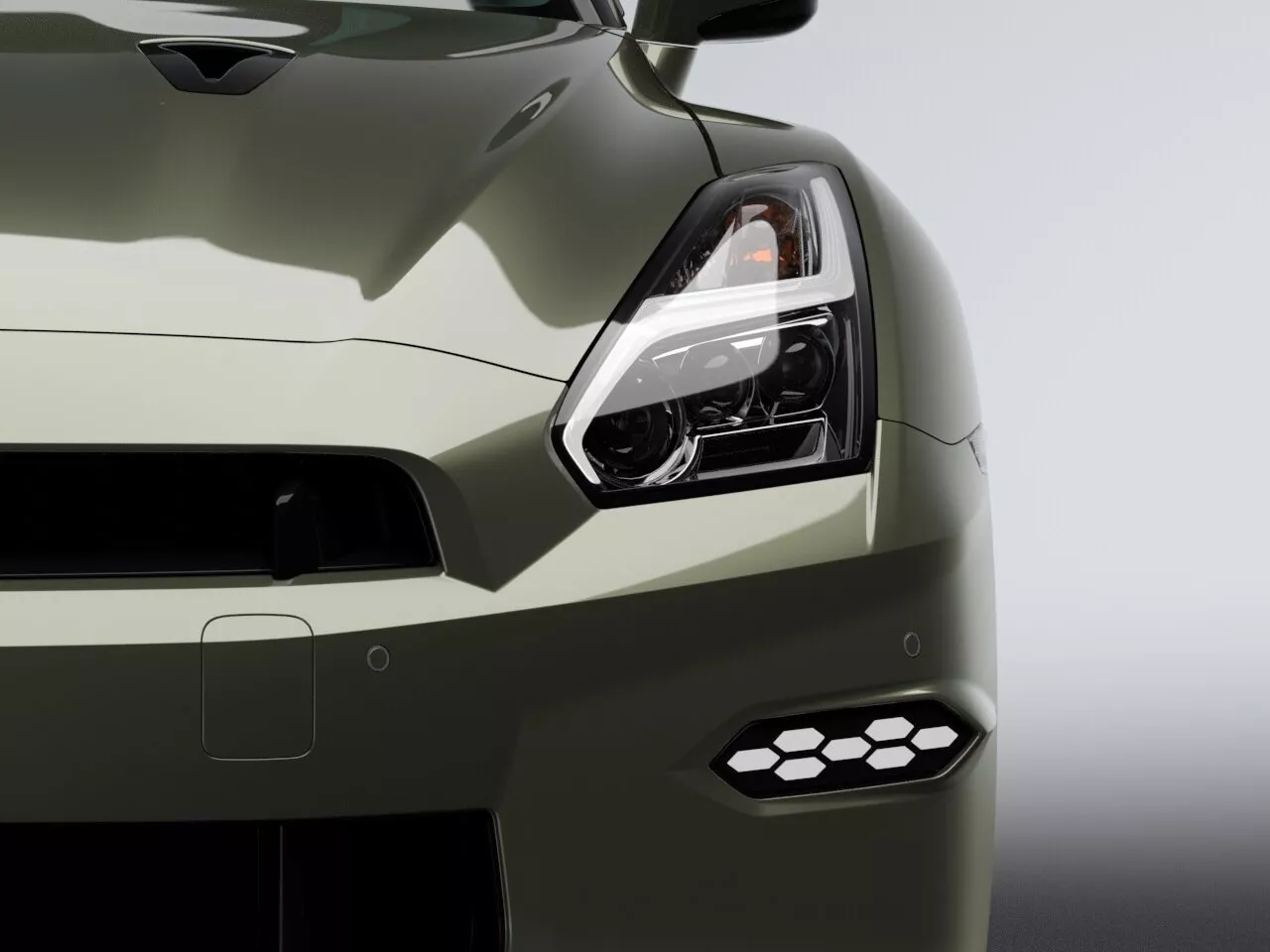 Фото передних фар Nissan GT-R  I Рестайлинг 4 2023 -  2024 
                                            